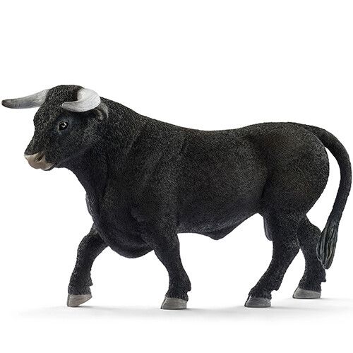 schleich farm world zwarte stier - 14 cm