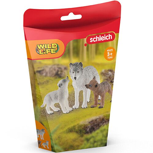 schleich wild life moederwolf met welpen