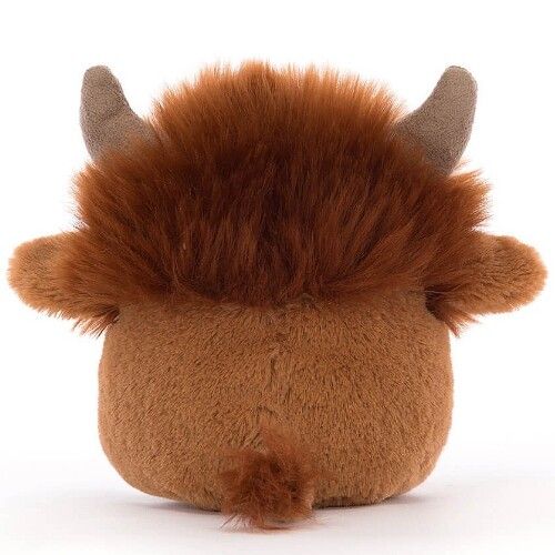 jellycat amuseabean vache en peluche highland cow - 10 cm