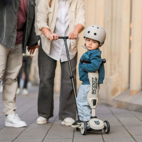 scoot and ride 2-in-1 loopfiets en step - push and go - ash