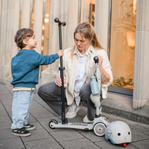 scoot and ride 2-in-1 loopfiets en step - push and go - ash