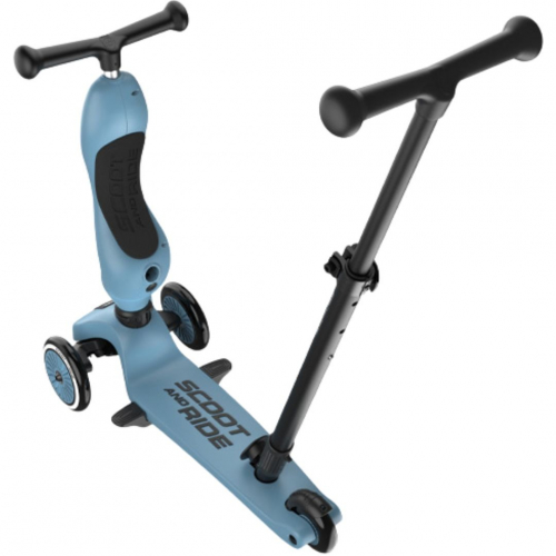 scoot and ride 2-in-1 loopfiets en step - push and go - steel