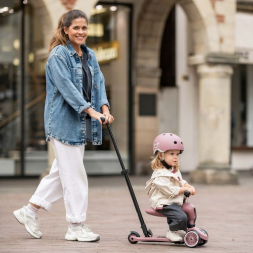 scoot and ride 2-in-1 loopfiets en step - push and go - wildberry