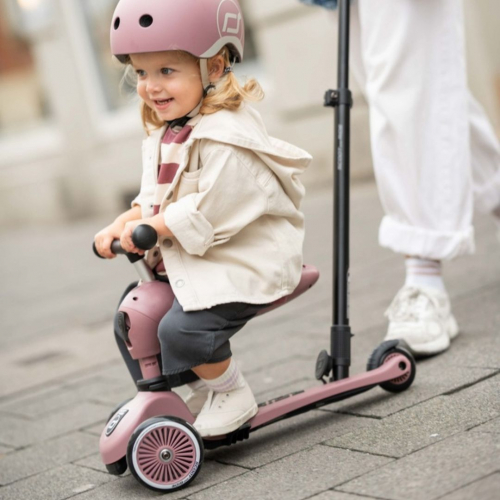 scoot and ride 2-in-1 loopfiets en step - push and go - wildberry