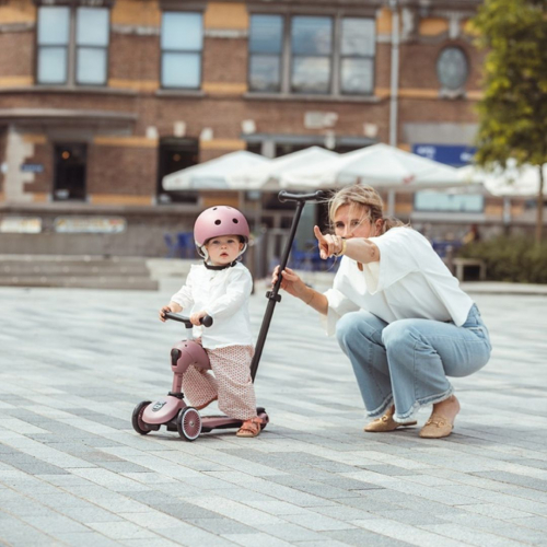 scoot and ride 2-in-1 loopfiets en step - push and go - wildberry