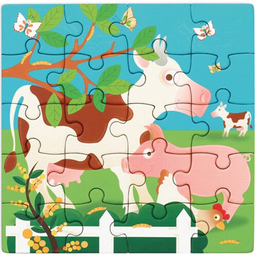scratch europe magnetisch puzzelboek boerderij - 2x20st