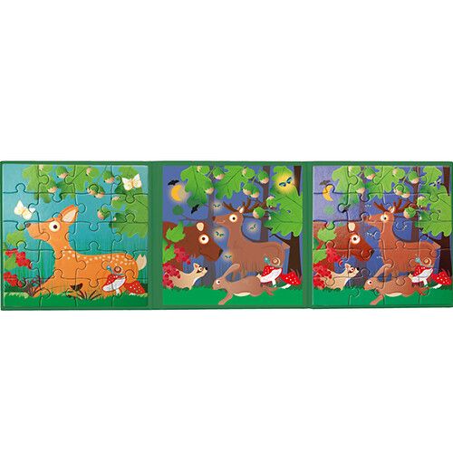 scratch europe magnetisch puzzelboek bosdieren - 2x20st