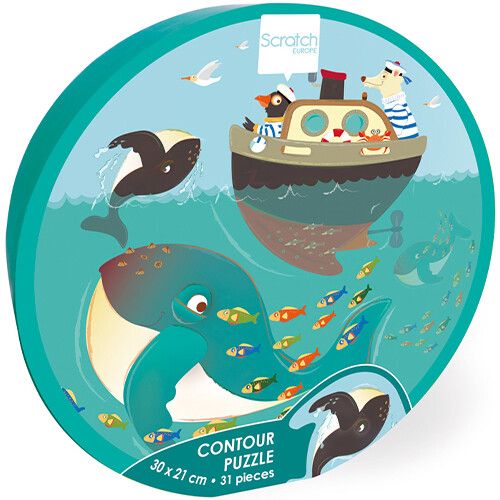 scratch europe silhouetpuzzel walvissen - 31st