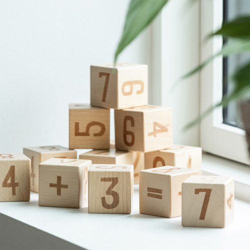 sebra blokken met nummers - 12st 