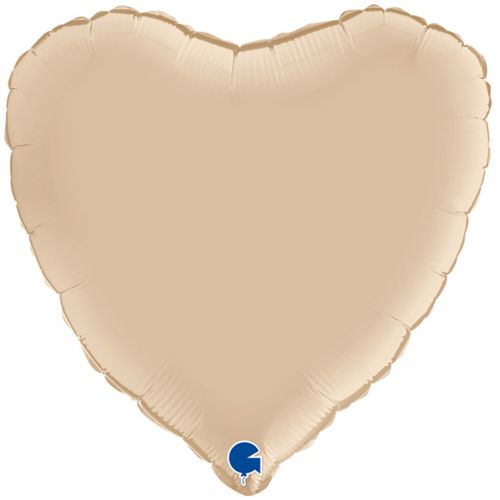 grabo folieballon hart - cream - 45 cm