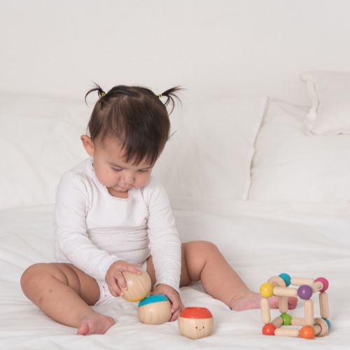 plan toys sensory tuimelaars - primaire kleuren - 3st