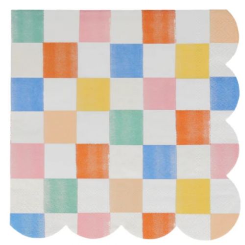 meri meri servetten colourful pattern - small - 16st
