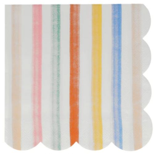 meri meri servetten colourful pattern - large - 16st