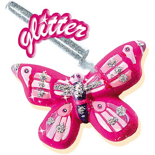 ses creative gips- en verfpakket - vlinders en glitter- 8st
