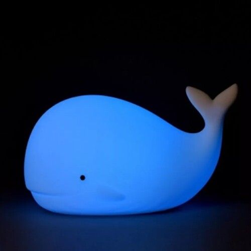 meerkleurig nachtlampje walvis