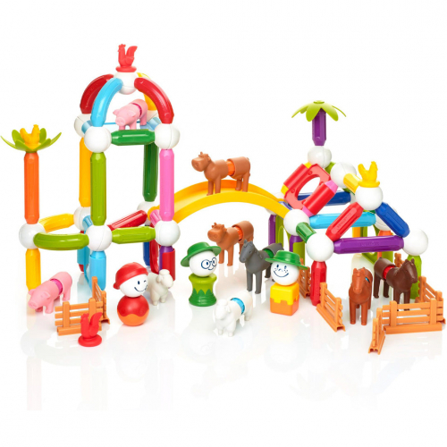 smartmax magnetische bouwset - farm set xxl