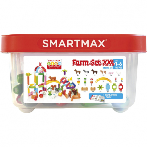 smartmax magnetische bouwset - farm set xxl