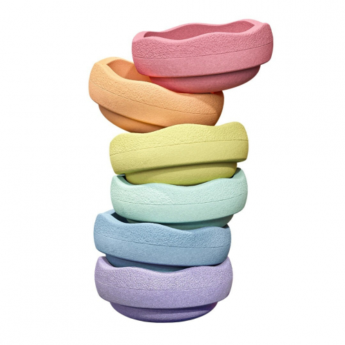 stapelstein original MINI rainbow pastel -  6st 