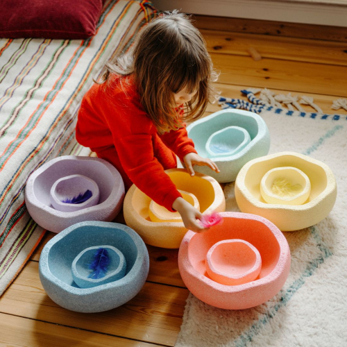 stapelstein original MINI rainbow pastel -  6st 