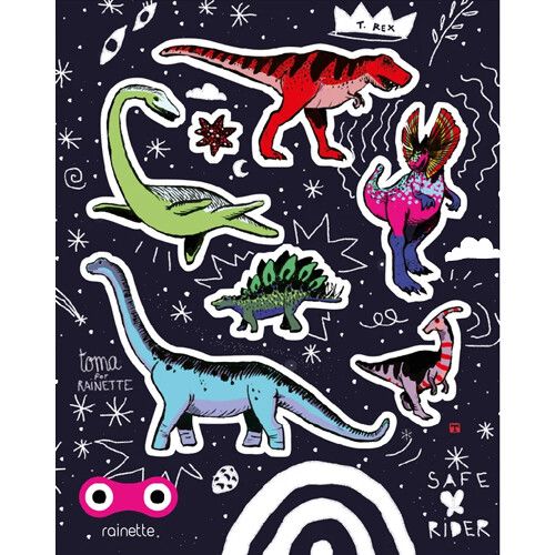 rainette reflecterende stickers - dinosaurussen 