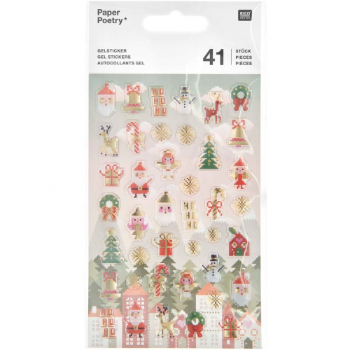 gelstickers pixel kerstfiguren - 41st
