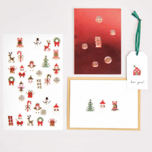 gelstickers pixel kerstfiguren - 41st