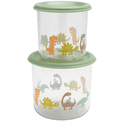 sugarbooger snackdoosjes good lunch - baby dinosaur - large - 2st