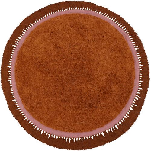 tapis petit vloerkleed lily - rust - Ø 110 cm 