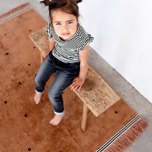 tapis petit vloerkleed semmie - bruin 170x120 cm