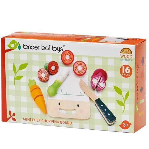 tender leaf toys mini snijplank met 5 groenten
