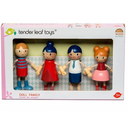 tender leaf toys poppenhuispoppen familie - 13 cm