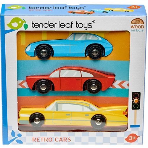 tender leaf toys retro auto's - 3st