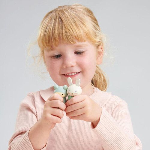 tender leaf toys poppenhuispoppen familie konijn - 3st