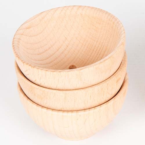 tickit houten bakjes naturel - Ø 7 cm - 3st