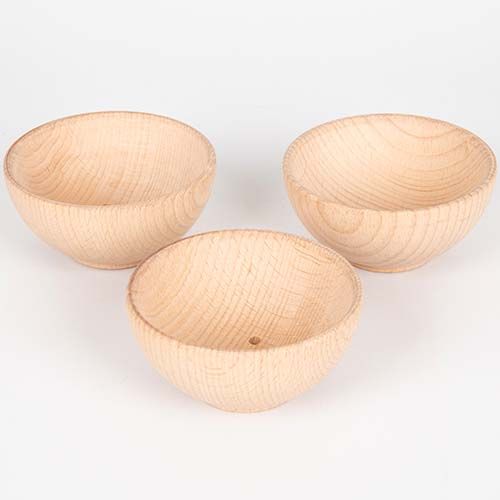 tickit houten bakjes naturel - Ø 9,3 cm - 3st