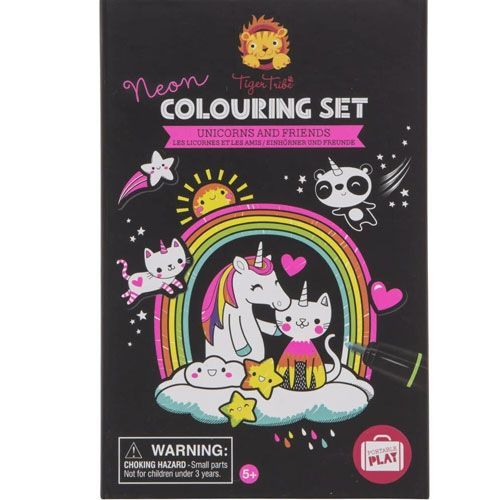 tiger tribe inkleurset neon - eenhoorns en vrienden
