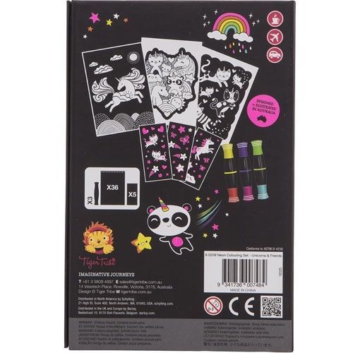 tiger tribe inkleurset neon - eenhoorns en vrienden