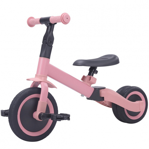 topmark 4-in-1 driewieler en loopfiets kaya - pink