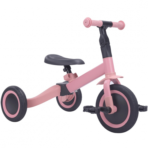 topmark 4-in-1 driewieler en loopfiets kaya - pink