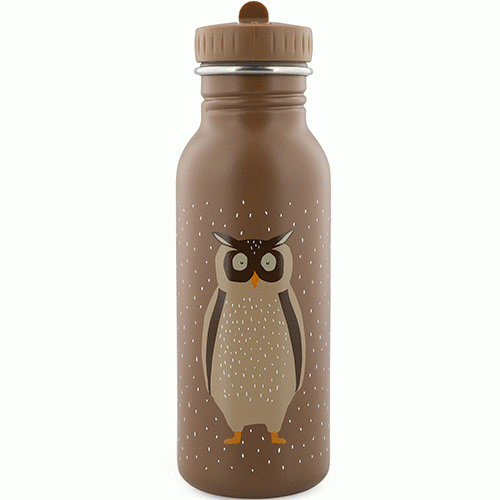 trixie rvs drinkfles - mr. owl - 500 ml
