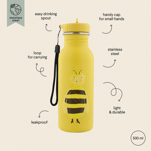 trixie rvs drinkfles mrs. bumblebee - 500 ml