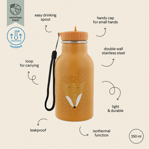 trixie rvs thermosfles mr. fox - 350 ml