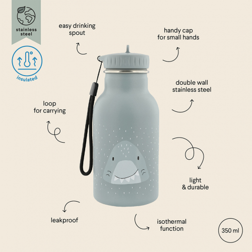 trixie rvs thermosfles mr. shark - 350 ml