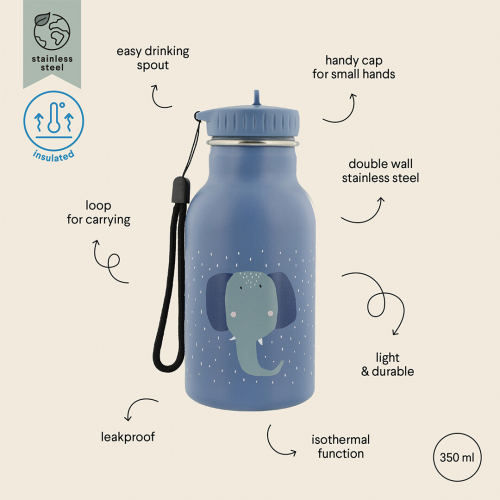 trixie rvs thermosfles mrs. elephant - 350 ml