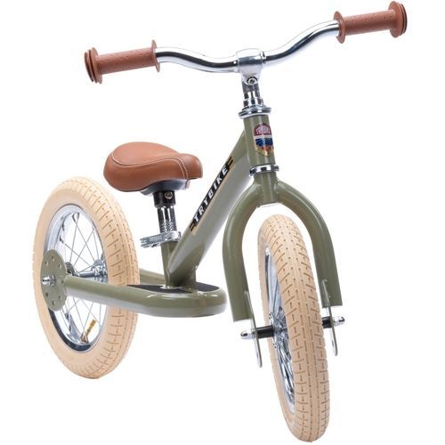 trybike steel 2-in-1 loopfiets vintage groen / bruin    