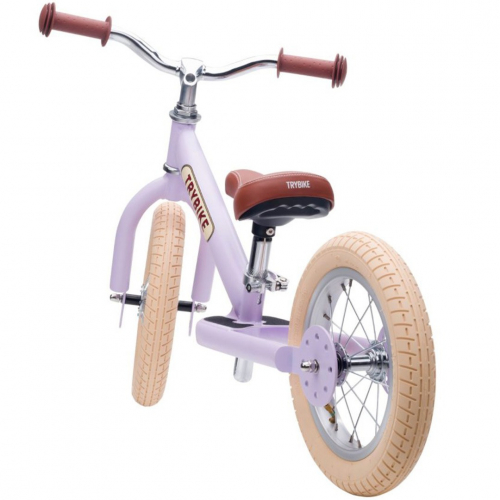 trybike steel loopfiets vintage lila - bruin   