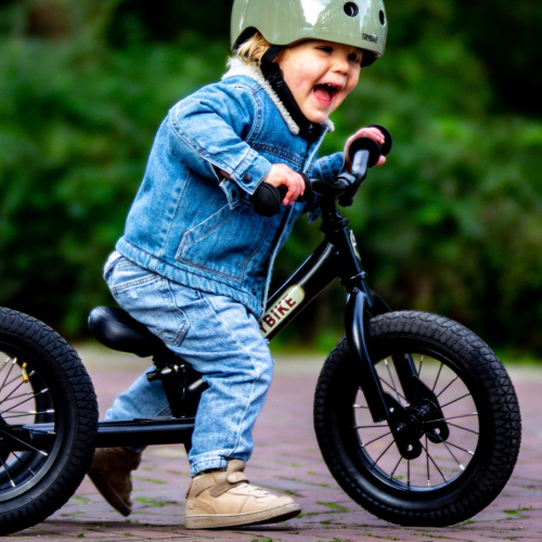 trybike steel loopfiets zwart   
