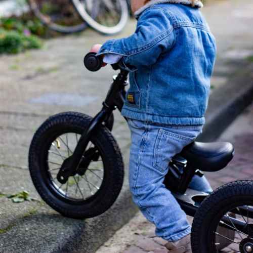 trybike steel loopfiets zwart   