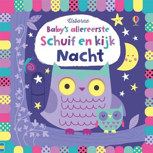 uitgeverij usborne baby's schuif en kijkboek - nacht