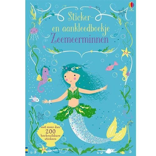 uitgeverij usborne sticker- en aankleedboekje - zeemeerminnen